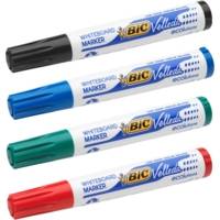 Pack 4 Feutres tableau blanc effaçable 1751 ECOLUTIONS Pointe Biseau Large N/B/R/V