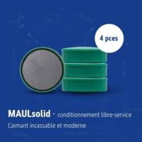 Pack 4 Aimants MAULSolid Ø 38 mm 1,5 kg Puissance Vert