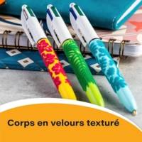 Lot de 3 Stylos Bille 4 Couleurs Velours