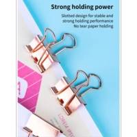 Boîte 12 Pinces à clip métal Rose Gold 25mm