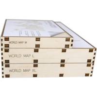 Carte Du Monde En Bois - Taille Xl - Puzzle 3d