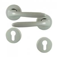 Ensemble sur rosace VARS alu époxy blanc clé L - Gedimat - DT 2000