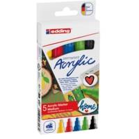 Marqueur acrylique moyen 5100 set de 5 Assortis basic 2-3 mm