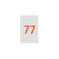 Sachet de 385 étiquettes Gommettes de signalisation Rondes 8 mm Orange Fluo