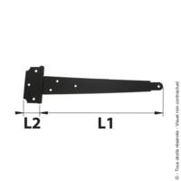 Penture anglaise zingué blanc ép.2 mm - 200 mm - Gedimat - AFBAT