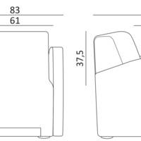 Fauteuil RUBY 1 place avec un accoudoir – ArtProg