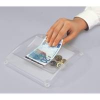 Ramasse monnaie "Standard" Plastique cristal 185 x 194 x26mm