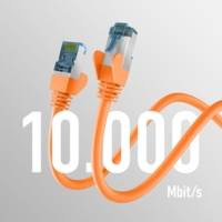 Câble réseau CAT. 7 jusqu'à 10 Gbit ORANGE 3m