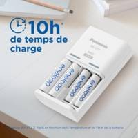 Eneloop Chargeur Basic BQ-CC51E Pour 2 ou 4 Piles AA/AAA (Sans Piles)