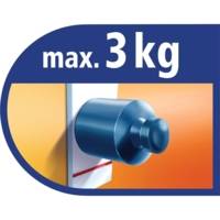 Powerstrips Panier Amovible Porte Accessoires Salle de Bain Argent / blanc