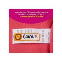 Sachet de 36 étiquettes vêtements motifs animaux - 45 x 13 mm