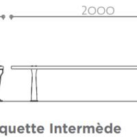 Banquette d'extérieur 3 places Intermède piètement fonte noir