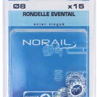 Rondelle éventail matière acier zingué Ø8 - Gedimat - NORAIL