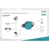 Adaptateur pour câble USB 2.0-OTG mâle/Femelle Noir - DIGITUS