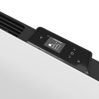 Radiateur connecté à inertie fonte+façade chauffante horizontal HEKLA blanc - Gedimat