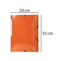Chemise à élastiques 3 rabats Maxi CL Pelliculée 425gm2 Iderama A4 - Orange