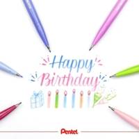 Stylo feutre Brush Sign Pen SES 15, turquoise - PENTEL ARTS