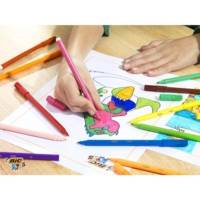 Etui de 12 feutres de coloriage KIDS VISA Pointe fine bloquée 12 Couleurs - BIC