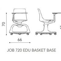 Siège JOB avec tablette et base panier  - Table - Mobilier scolaire