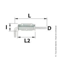 Verrou pistolet à ressort zingué blanc D14 - 190mm - Gedimat - AFBAT