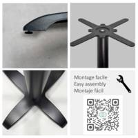 Table pied noir Ø80cm chene islande - intérieur - RestooTab