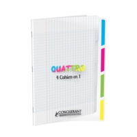 Cahier Polypro 4 en 1, 240 x 320 mm seyès 140 Pages 90g