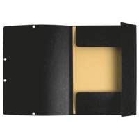 Chemise à élastiques 3 rabats carte lustrée 355g/m2 - Noir