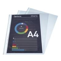 Sachet 100 pochettes perforées PP A4 grainé 5/100 Transparent