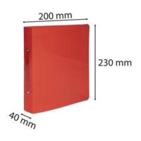 Classeur Polypro 2 anneaux 30mm Dos 40mm 17X22 cm CRYSTAL Couleur aléatoire