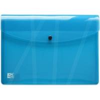 Lot de 5 porte-documents Hawai A4 en plastique transparent 5 couleurs