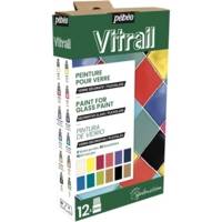 Set Exploration Peinture Vitrail sur Verre 12x20ml - PÉBÉO