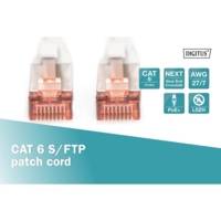 Câble patch RJ45 LSOH AWG 27/7 CAT 6 S/FTP Blindé Bt Rouge 1,5 m Gris - DIGITUS