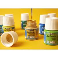 Flacon 45 ml Peinture SETACOLOR opaque pour textiles NOIR JAIS moiré