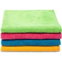 Pack de 4 Microfibre Colors Chiffons Lavettes Multi-Usages 30x30 cm