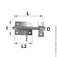 Verrou de box à visser et gâche zingué blanc - 130mm - Gedimat - AFBAT
