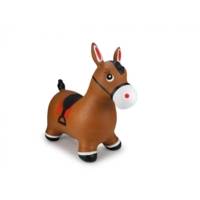 Cheval gonflable et rebondissant brun avec pompe