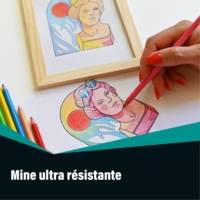 Etui de 24 Crayons de Couleur Triangulaire Intensity Mine Douce Sans Bois Assorti