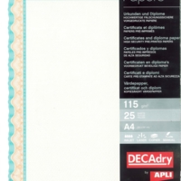 Papier de communication A4 115g 25 feuilles Diplômes ORANGE/TURQUOISE