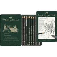 Boîte Métal de 11 Crayon Pitt Graphite Assortis
