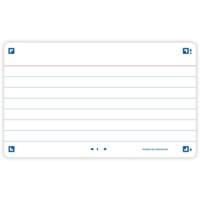 Paquet de 32 Fiches Bristol flashcards 2.0 Non Perforées 75x125 mm A7 ligné blanc