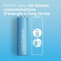 Eneloop lite Pack 2 Piles Rechargeables Micro 550mAh AAA DECT