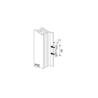 Gâche galet en applique réversible bois/pvc 80x17x8mm - Gedimat - THIRARD