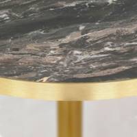 Mange-debout pied Doré Ø60cm marbre royal chants laiton - intérieur - RestooTab