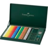 Coffret cadeau de 24 crayons Mixed Media Polychromos + Castell 9000