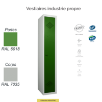 Vestiaire Industrie Propre 1 Case | Sécurisé & Robuste