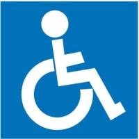 Pictogramme PVC Adhésif Passage handicapé  114 x 114 mm