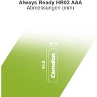 Pack 2 accus LR03 Ready To Use NiMH 800mAh