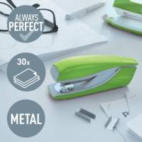 Agrafeuse WOW 30 Feuilles Corps Métal Ergonomique avec Agrafes Vert