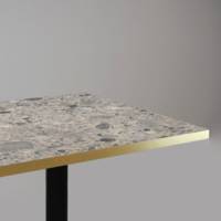 Table pied noir 120x70cm cepp chants laiton - intérieur - RestooTab