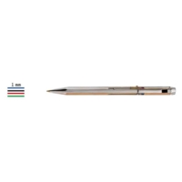 Stylo bille multifonction 4 couleurs métal chromé
